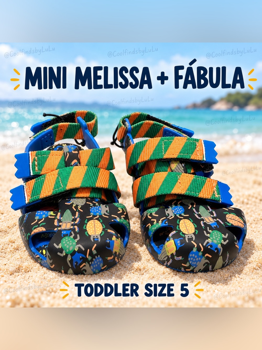 NWOT Mini Melissa x Fabula Toddler Size 5 Sandals